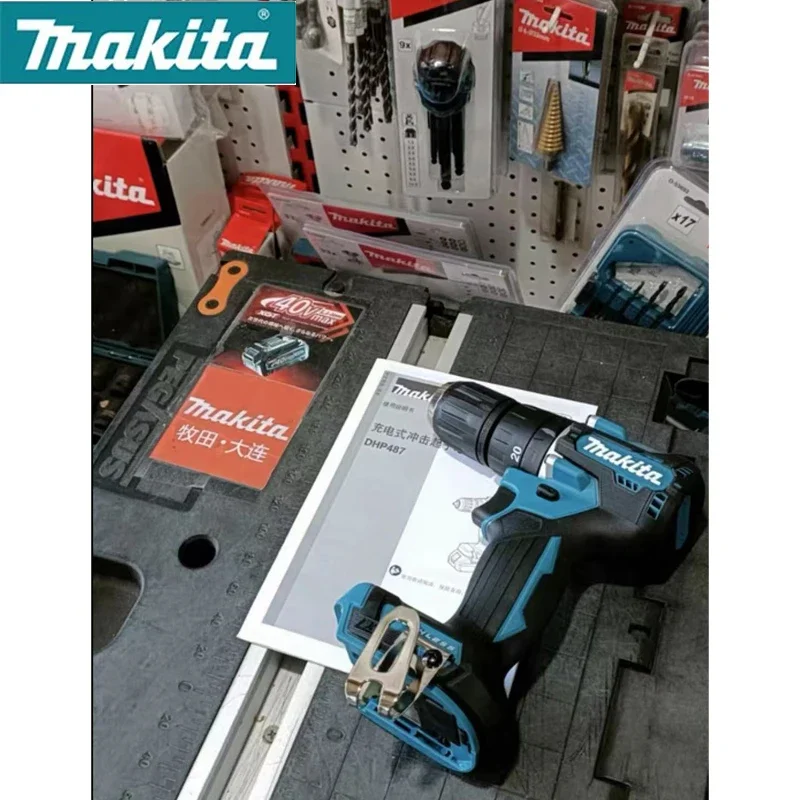 Imagem -05 - Furadeira de Impacto sem Fio Motor sem Escova Martelo Compacto Chave de Fenda Recarregável Ferramentas Elétricas 18v Lxt Makita-dhp487