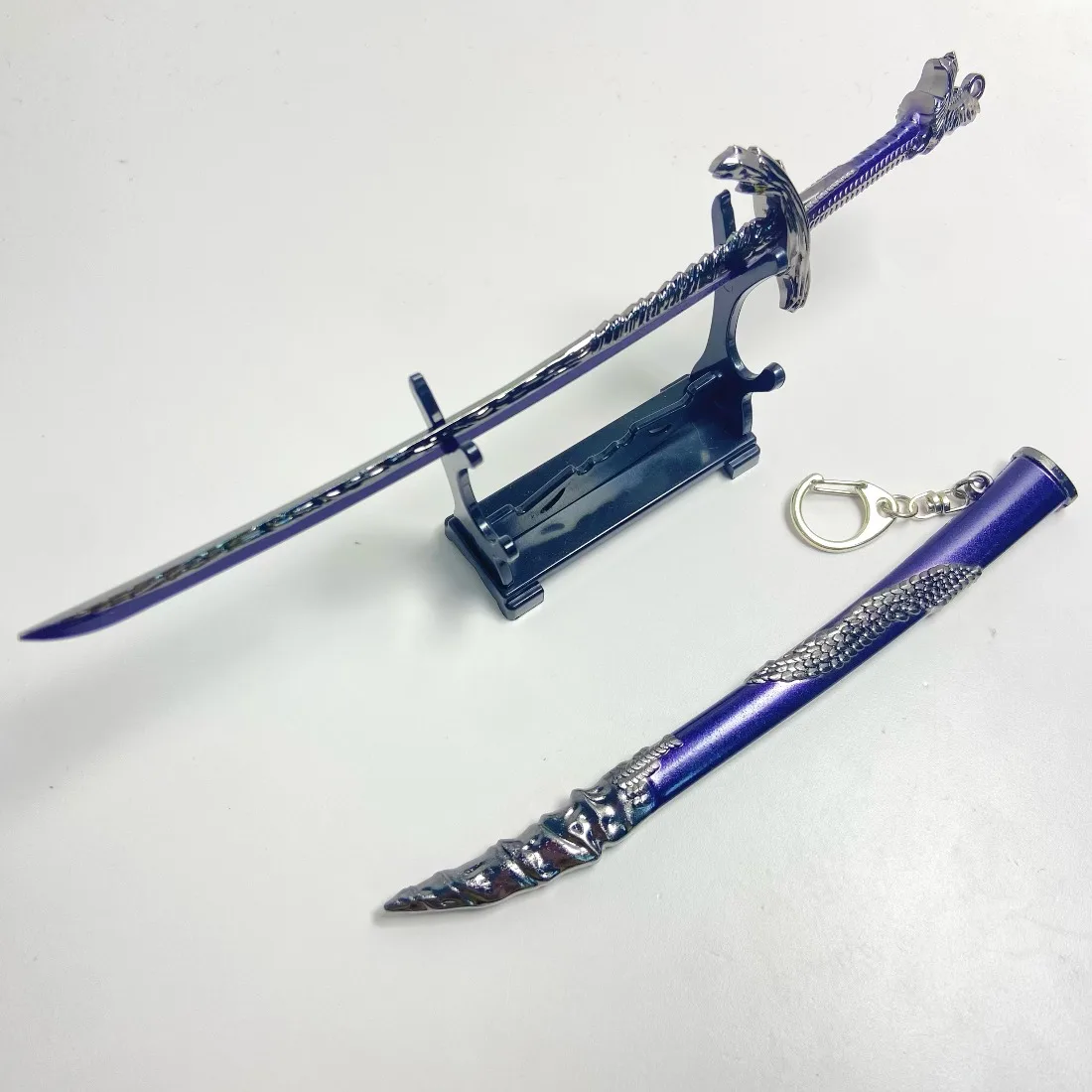 Épée Katana en métal, lame d'échelle de Dragon Elden de 8.7 pouces, sabre Katana Original, sabre de samouraï, couteau Ninja, accessoires de Cosplay, jouet accessoire