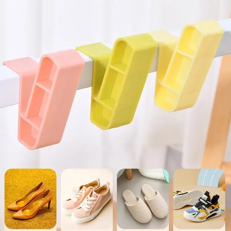 Hangable Slipper Drying Rack Slippers Closet Shoe Hanger Display Hook Shoe Rack Portable Clothes Hangers Shoe Drying For Home