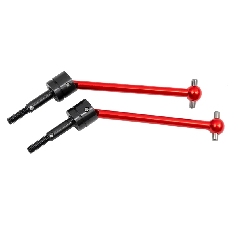 2Pcs Ersatz TT02B TT-02B DT02 DT03 DF02 Metall Universal Antriebswelle CVD (64Mm) für Tamiya RC Auto Upgrade Teile, Rot