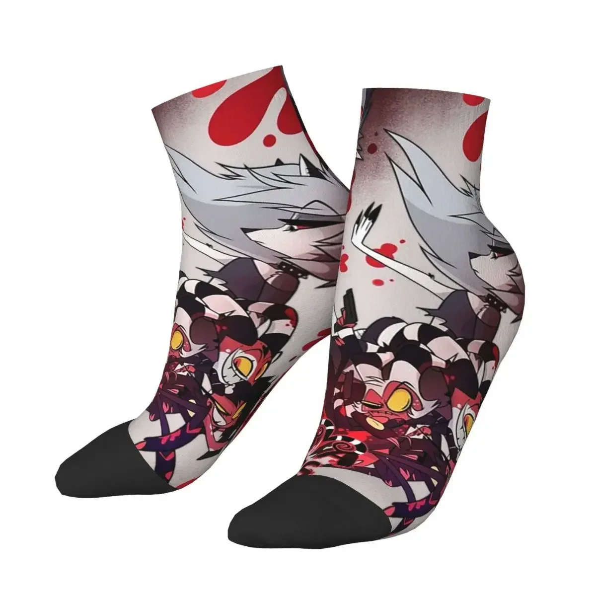 Loona Collage Helluva Boss Anime Socks Harajuku High Quality Stockings All Season Socks Accessories for Unisex Christmas Gifts