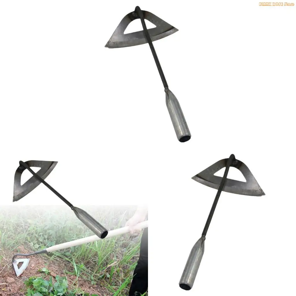 K1AE Hardened Hollow Hoe Heavy Duty Garden Hoes for Weeding Loosening Soil Digging