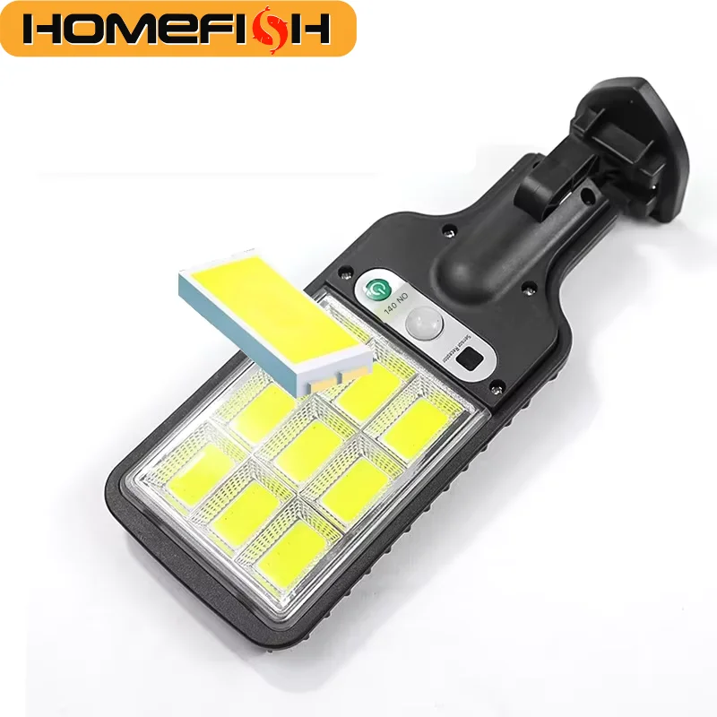 HOMEFISH Irradiation 500㎡ Solar Light for Outdoor Sunlight Motion Sensor IP65 Waterproof Garden Street Wall External Solar Lamp