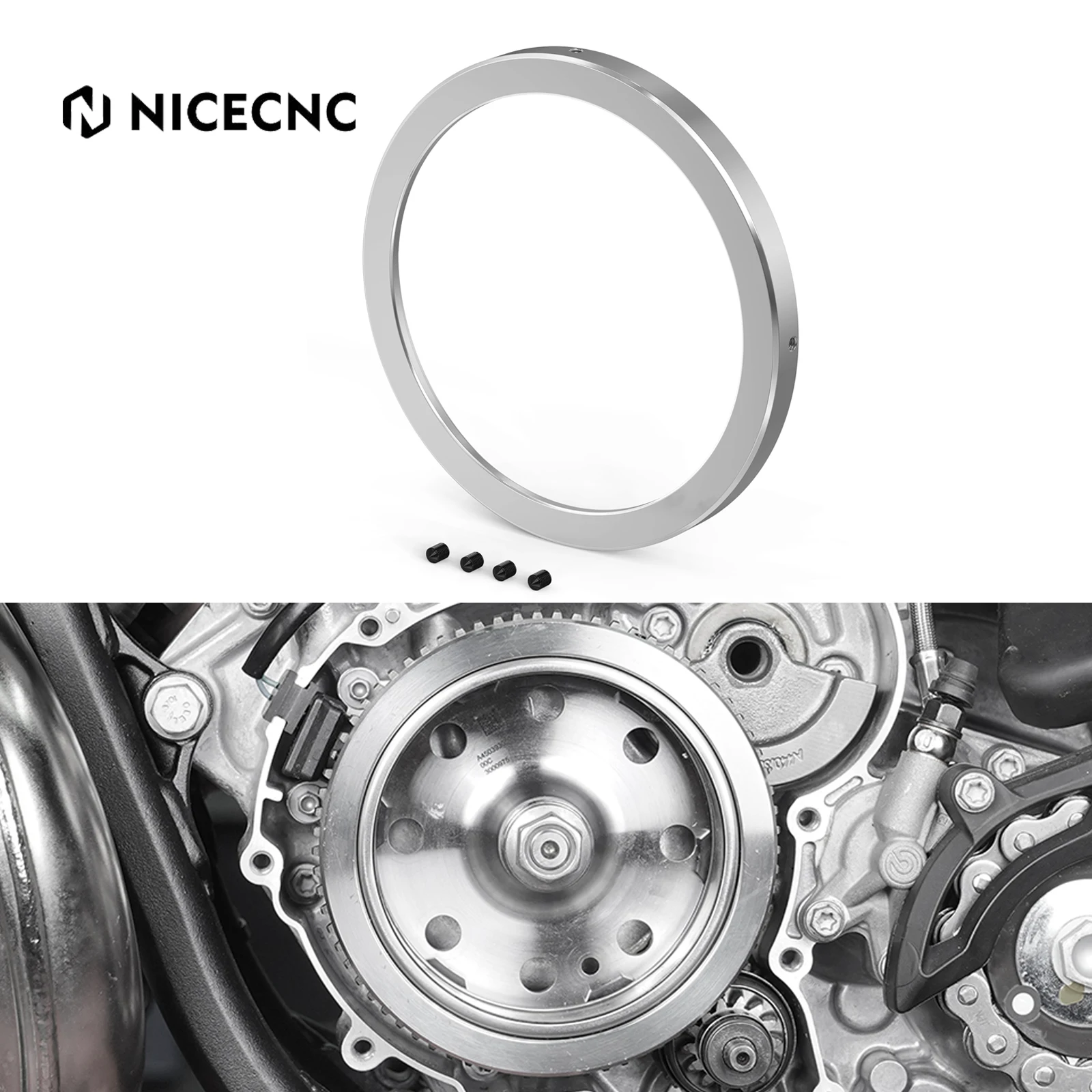 

NiceCNC For KTM EXC 300 2024 EXC XCW 250 300 Motorcycle 7oz 7 Ounce Flywheel Weight For Husqvarna TE300 TE250 GasGas EC 300 250