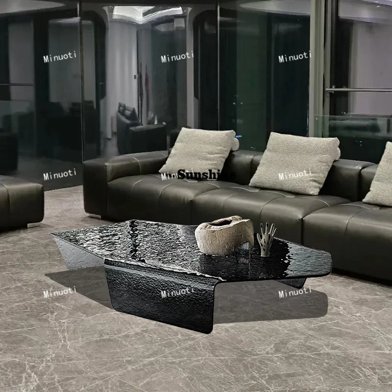 Acrylic water ripple coffee table large flat living room design irregular advanced combination