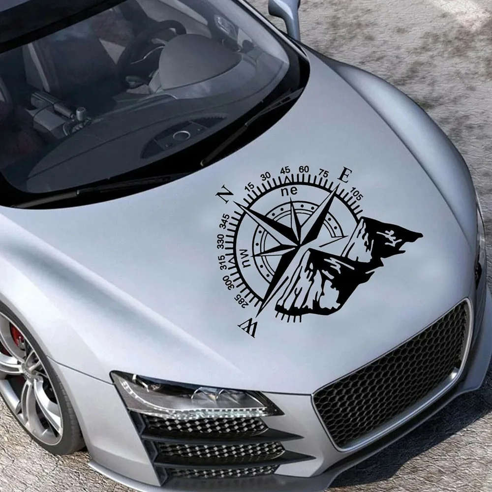 ملصقات السيارات ذاتية اللصق جبل كبير الفينيل سيارة بونيه ملصقات جانبية فان ملصق مائي قافلة التخييم لشاحنة جيب SUV شاحنة التخييم #2