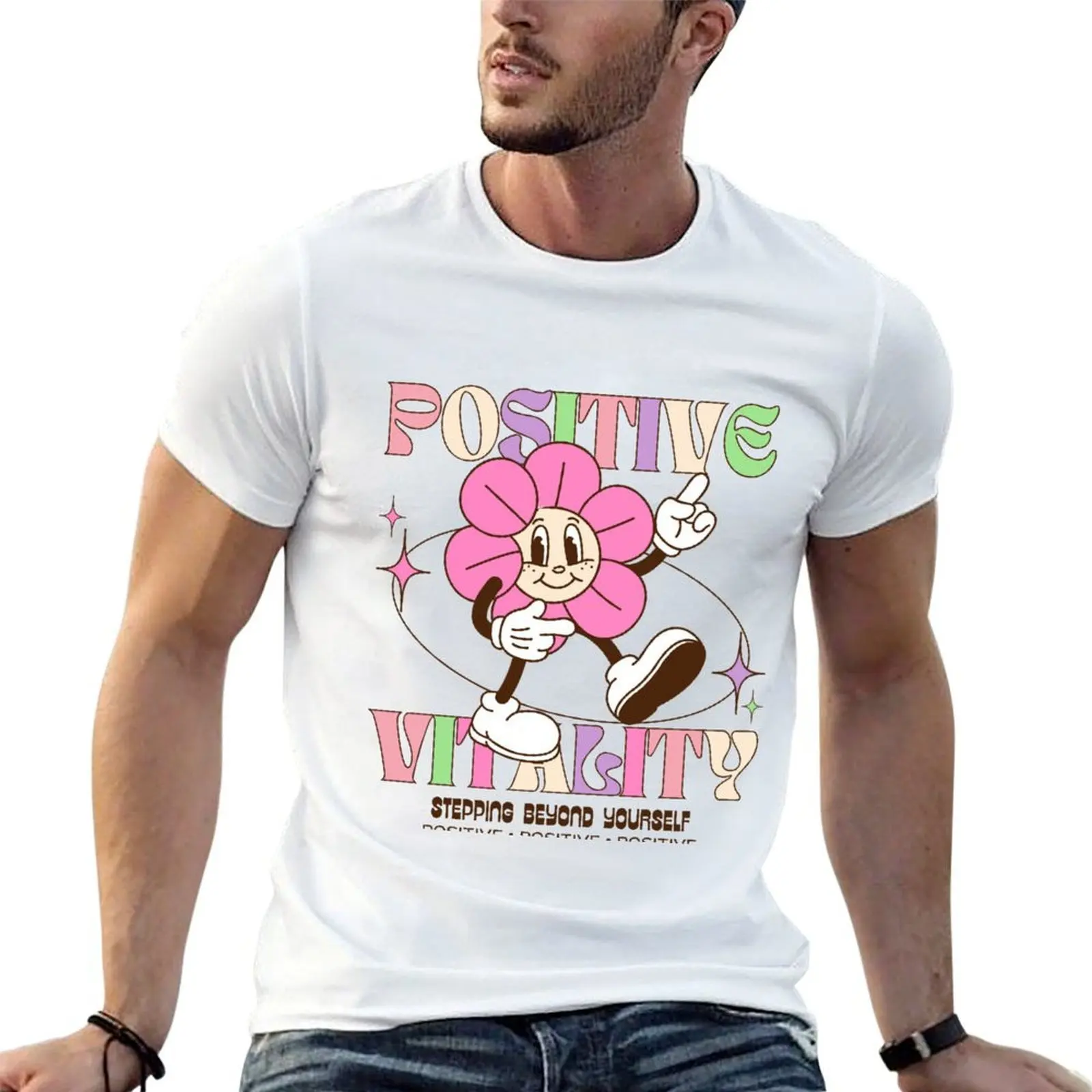 

Positive vitality T-Shirt t shirts for man pack cotton t shirt man designer man t shirt designer T-Shirt