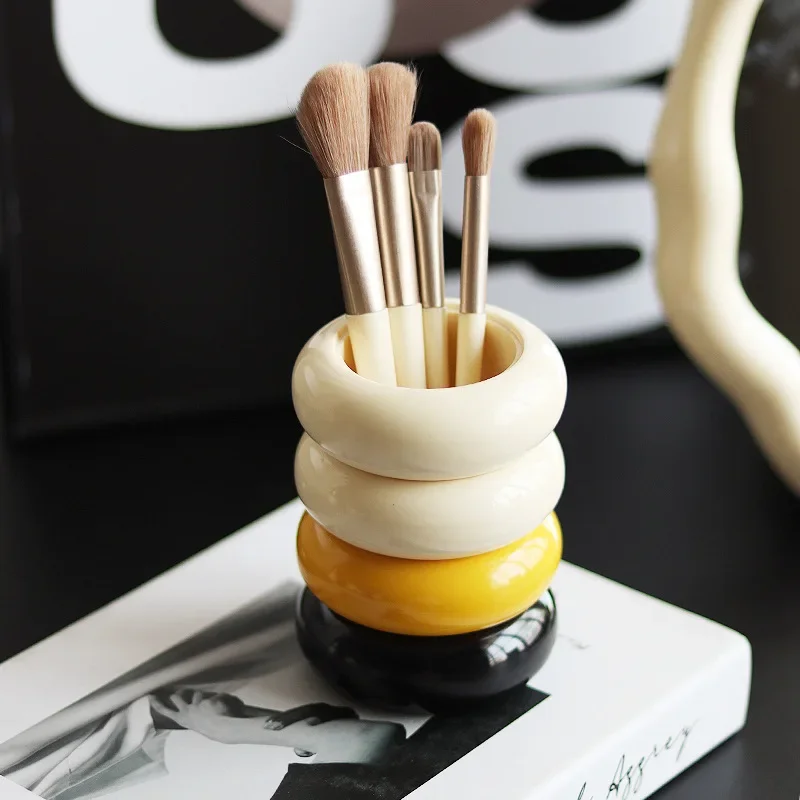 Melamine round desktop storage box, desktop pen holder storage cartridge