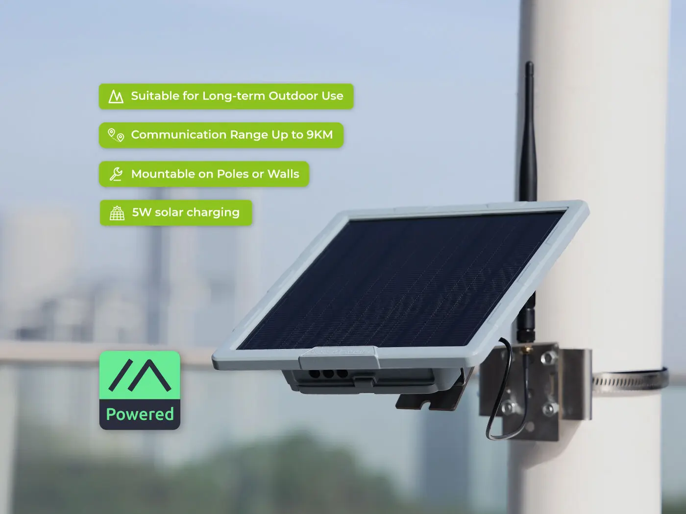 SenseCAP Solar Node P1 for Meshtastic Meshcore 868MHz 915Mhz Repeater L76K GPS Wio-SX1262 LoRa module Grove, without battery