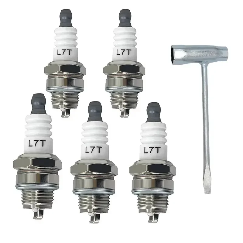 1/2/5PCS NEW Spark Plug L7T 2 Stroke For Chainsaw Awn Mower and Brush Cutter Engine Ignition Replacement, Replaces BPM7A BM6A