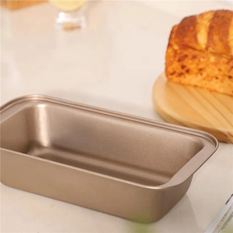 

LNHF Bread Pan Loaf Pan For Baking, Non-Stick Carbon Steel Baking Bread Toast Mold Loaf Baking Pan Set (Golden 12Pcs)