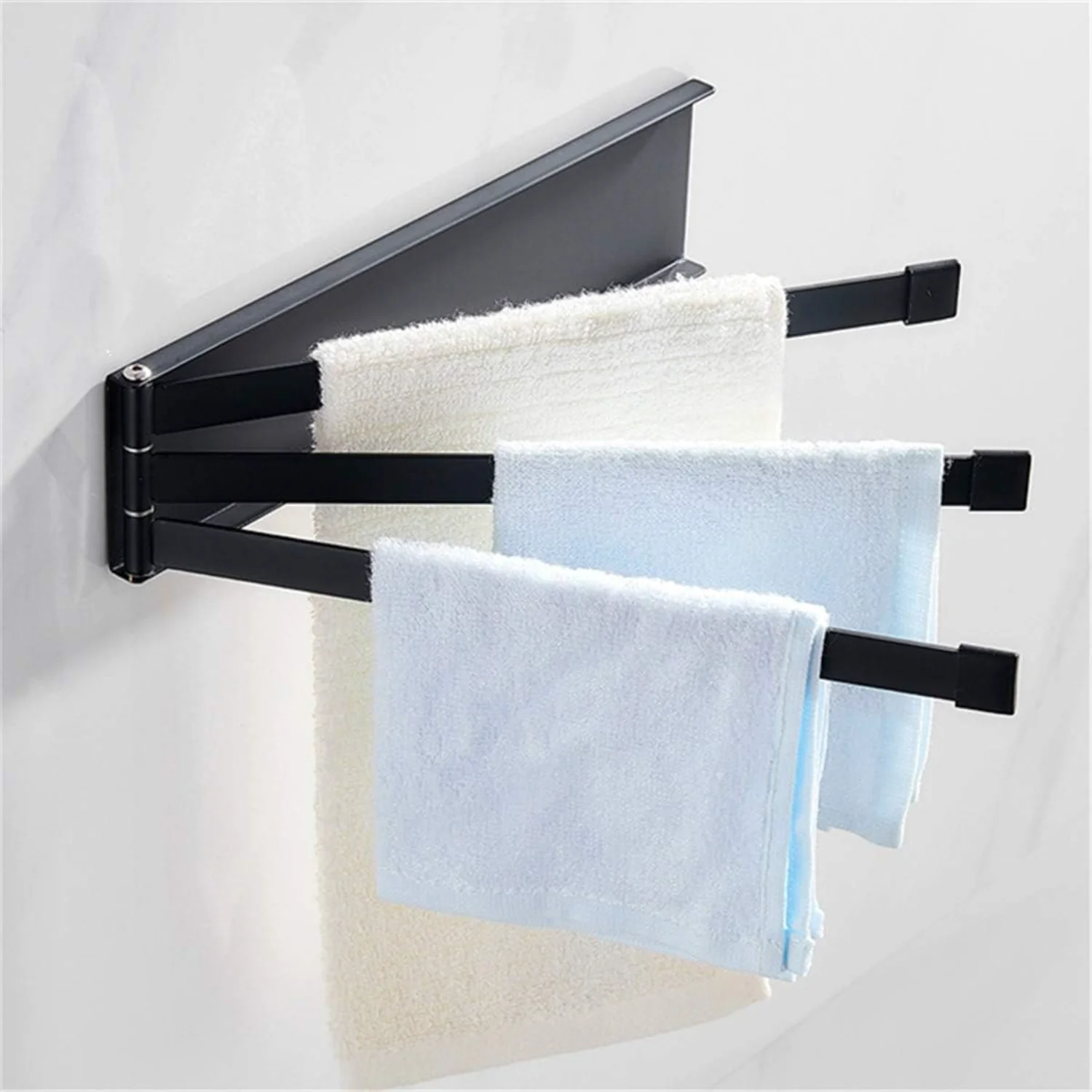 

Rotating Towel Rack Bath Rail Hanger Towel Sticker Holder Swivel Bars Kitchen Bathroom Rack Hanging Wall