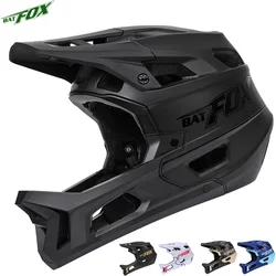 BATFOX-MTB Capacete de bicicleta Downhill para homens e mulheres, capacete de ciclismo facial completo, capacete de mountain bike, adultos, DH