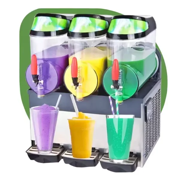 

Portable Mini Automatic Commercial Frozen Drink Ice Cream Juice 3 Bowl Smoothie Machine Industrial Ice Frozen Slush