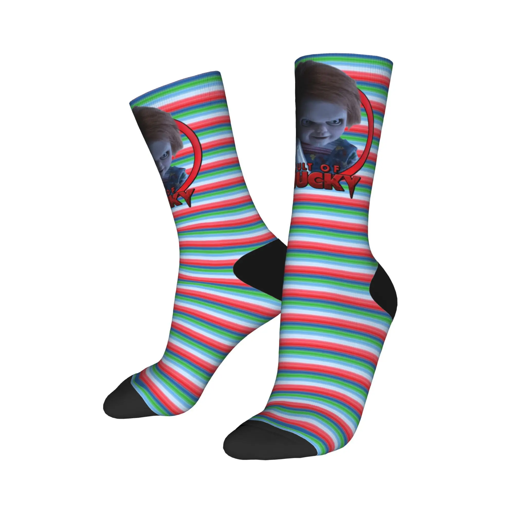 Moda Good Guys Niño Muñeca Chucky Calcetines de baloncesto Calcetines de poliéster para mujeres hombres antideslizantes