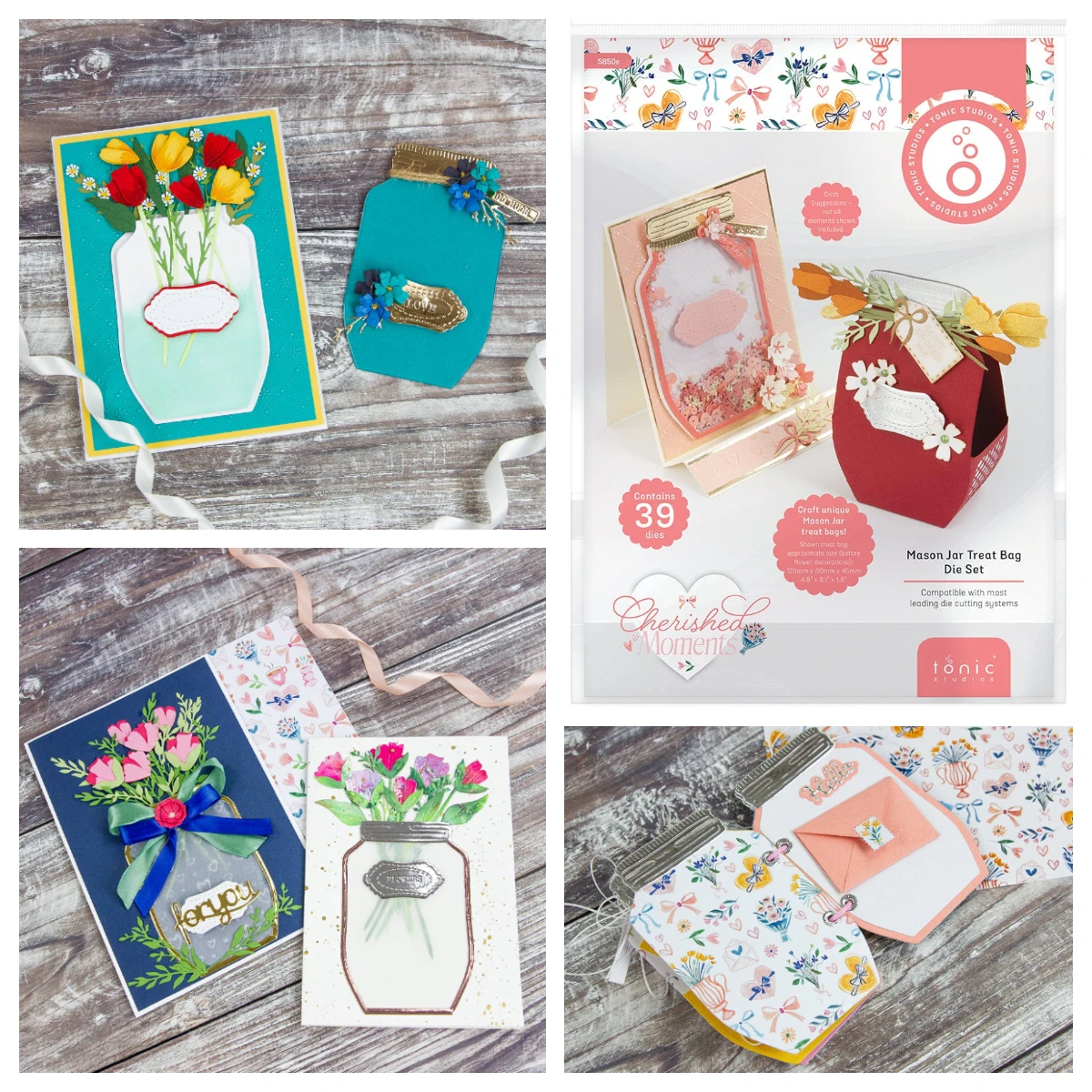 

2025 New Mason Jar Treat Bag Die Set Metal Cutting Dies Cut Die Mold Scrapbook Craft Decoration Embossing Template DIY Handmade