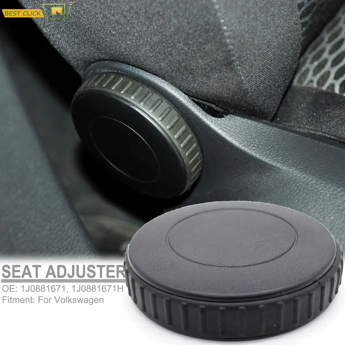 1J0881671H For VW Beetle Bora Caddy EOS Golf Jetta Passat Polo Touran Seat Black Adjustment Adjust Knob Handle Front Recliner