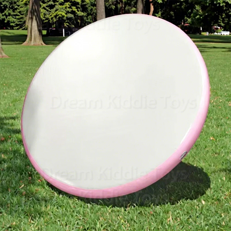 Round Inflatable PVC Portable Round Gym Rolling Mat Yoga Bouncing Floor Jumping Gymnastics Mat Sports Air Track