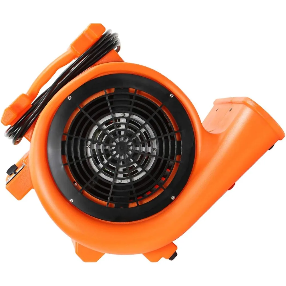مجفف سجاد محرك الهواء 3 سرعات 1 حصان مروحة أرضية صناعية - مروحة تجفيف السجاد باللون البرتقالي القابلة للتكديس منفاخ الأرضية #3