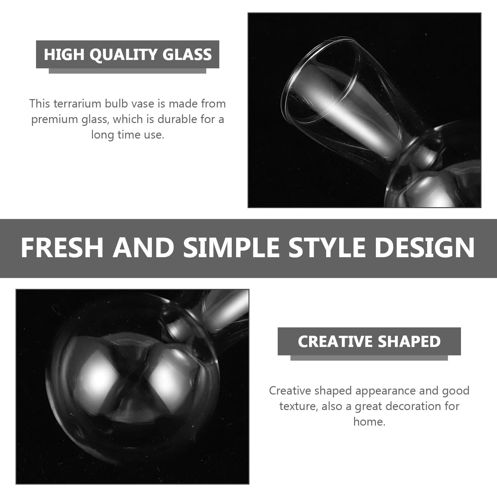 

2 Pcs Home Decoration Glass Flower Pot Arrangement Container Hydroponic Plants Vase Small for Propagation