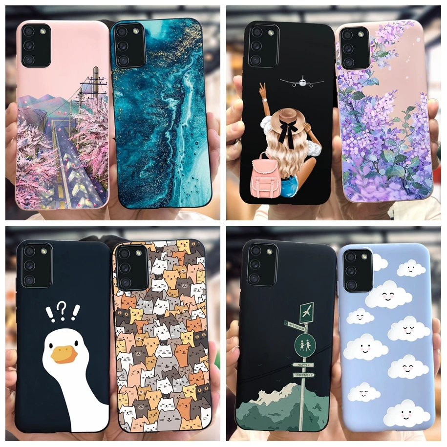 For Samsung Galaxy A02s Case SM-A025F A 02S Back Cover Fashion Flower Slim Soft Phone Case For Samsung M02S SM-M025F F02S Bumper