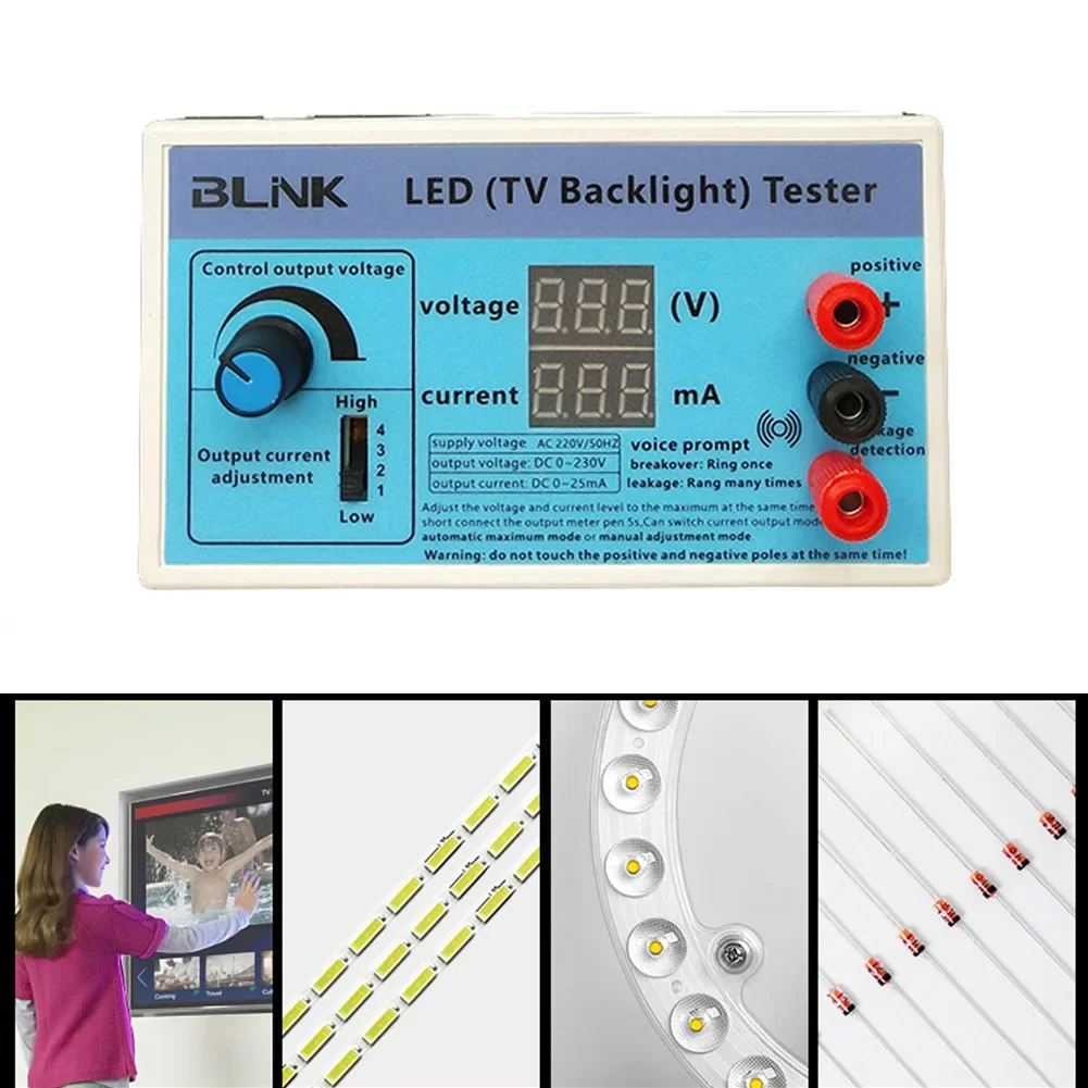 TV Backlight Tester Meter 0-230V Output LED Lamp Strip Bead Test Inspection Tool