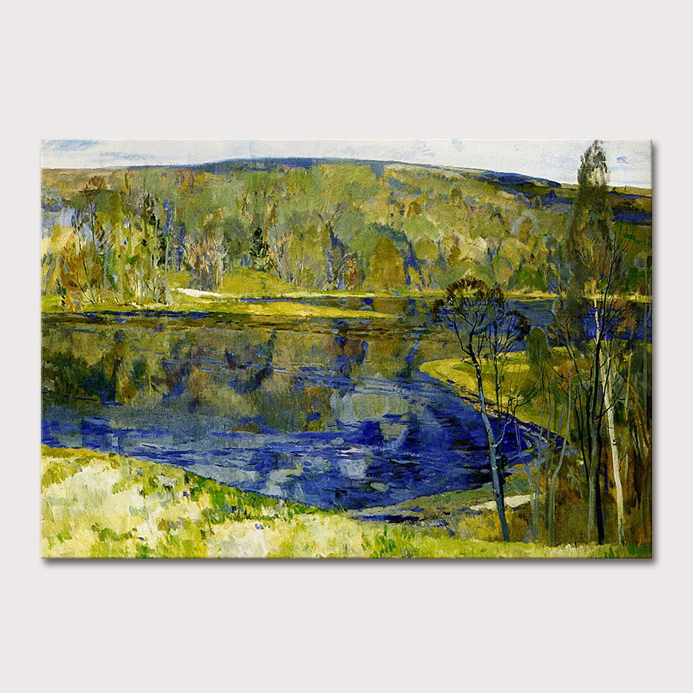 Hand Made Vincent Van Gogh Copy Impressionist Lake Landscape Oil Painting On Canvas,Wall Art,Pictures For Living Room,Home Decor