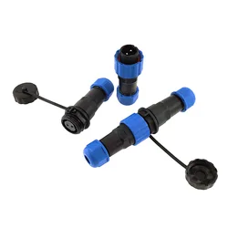 SP16 Waterproof Docking connector 2/3/4/5/6/7/8/9 pin IP68 power cable connector Male plug and Female socket