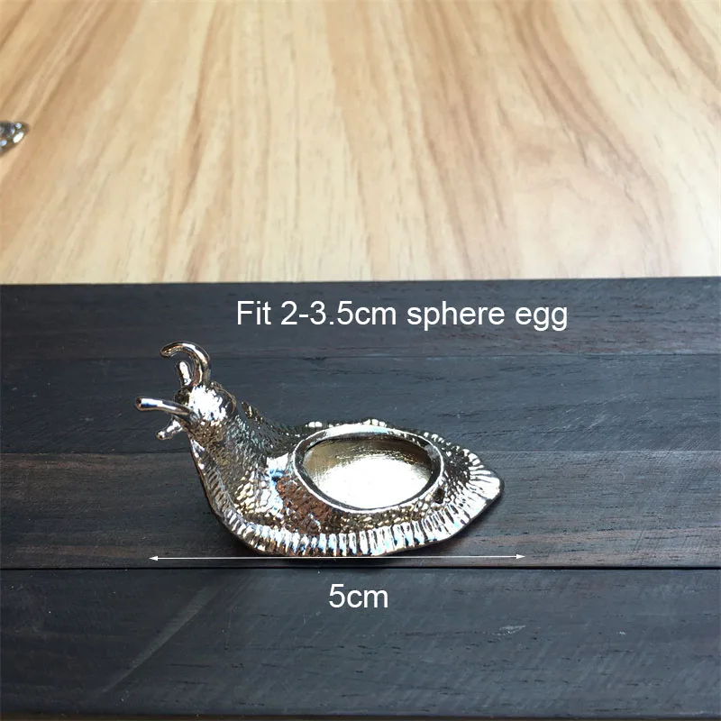 4pcs Metal Silver Black Golden Crystal Sphere Holder Snail Shape Ball Egg Base Display Stand Home Decor Desktop Ornaments