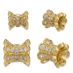 ZHUKOU 8mm/10mm beads for jewelry making three-dimensional petals spacer beads for bracelets jewelry beads Accessories VZ295