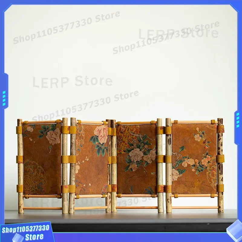 Bamboo Screen Dry Brewing Table Fragrant Cloud Yarn Tea Ceremony Accessories Desktop Partition for Tea Art Tablecloth Party