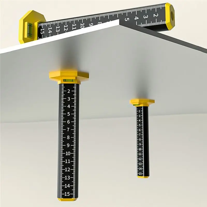 [A93Z!】 4Pcs Leveling Artifact Ceiling Leveling Double-Sided Ruler Equal Height Ruler Gradienter Stick Wall Lay Floor Tiles Tool