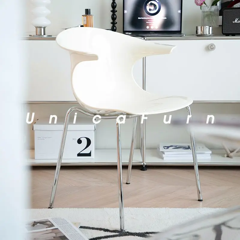 Medieval Style Acrylic Dining Chair Designer Chair Personality Chair Modern Simple Computer Chair Transparent Office Chair