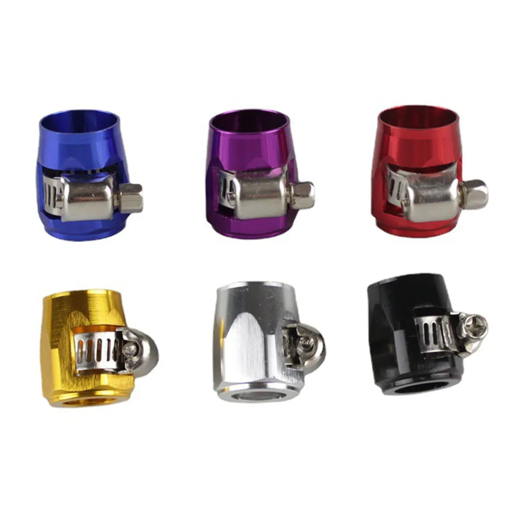 

Зажимы для труб из алюминиевого сплава, сетчатый шланг, черный фитинг AN8, различные цвета, прямая замена, простая установка, прочный материал