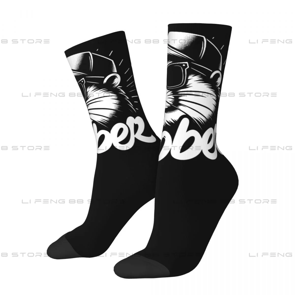 Kurwa Bobr Bober Bobr Kurwa Funny Beaver Men Women Socks Windproof Novelty Spring Summer Autumn Winter Stockings Gift