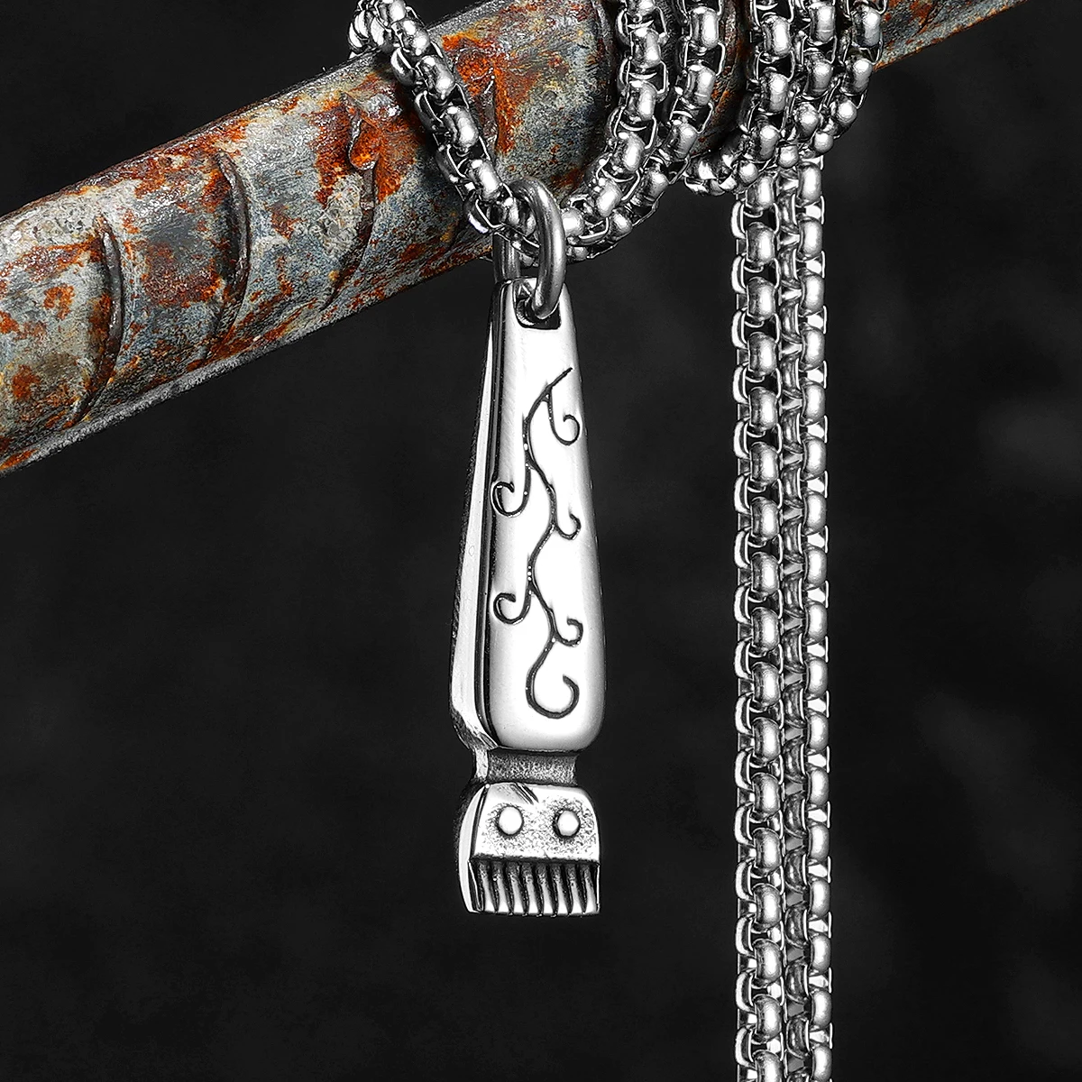 

Electric Shaver Barber Stainless Steel Man Necklaces Pendant Chain Unique New In Punk For Women Fashion Jewelry Gifts Wholesale