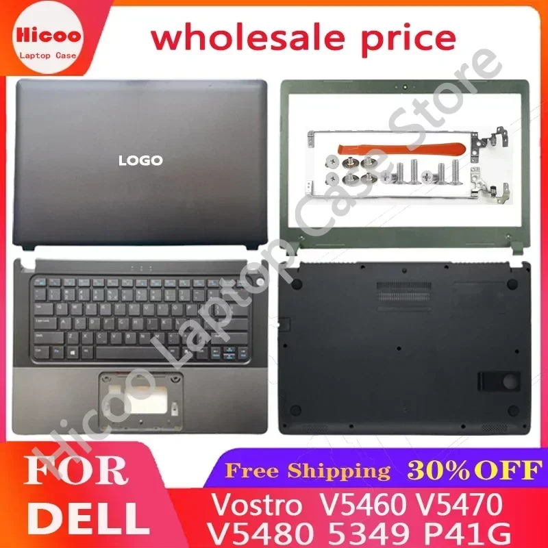 

New Rear Lid For Dell Vostro V5460 V5470 V5480 P41G Laptop LCD Back Top Cover Front Bezel Palmrest Upper Bottom Case Grey Red