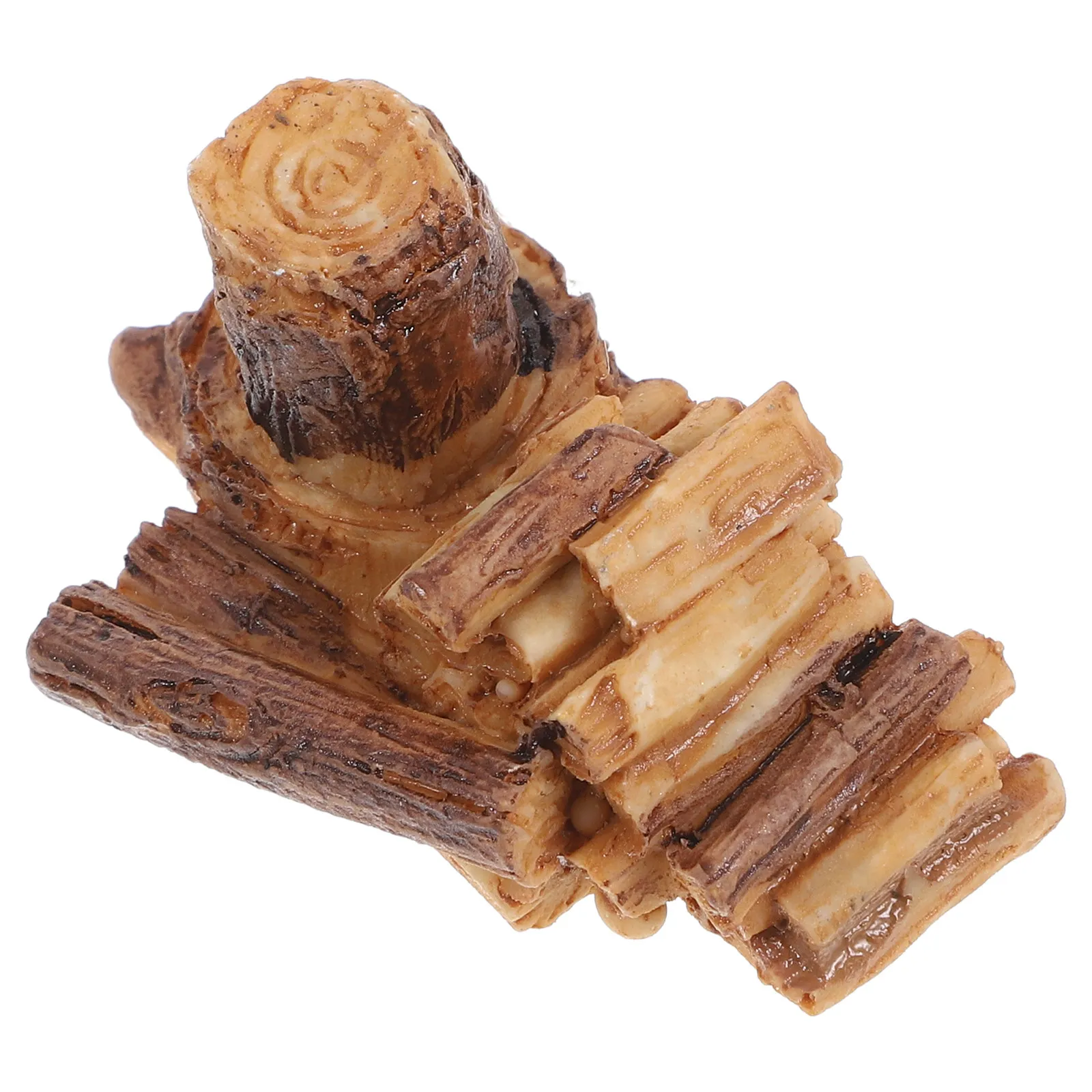 Mini Resin Tree Stump For Decoration Christmas Miniature Decor Fake Landscape Firewood Pile Sand Table
