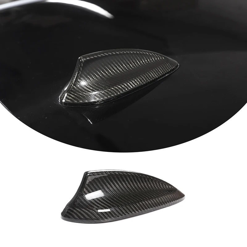 ل BMW 2 3 4 5 سلسلة F22 F30 F34 F32 G20 G30 صحيح ألياف الكربون سقف هوائي غطاء الزخرفية زعانف القرش قطع غيار السيارات #3