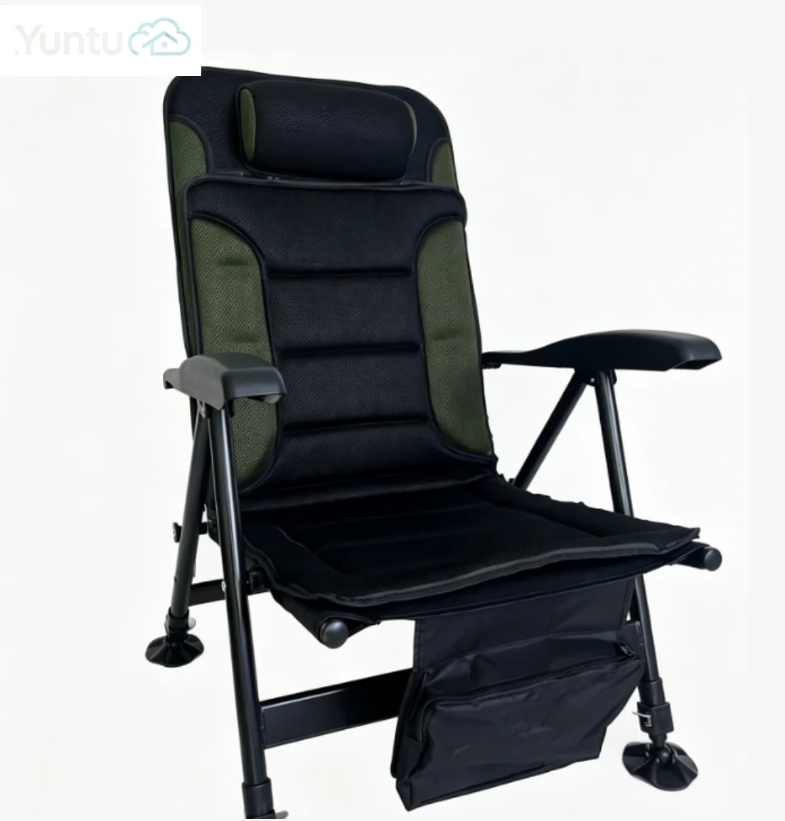 Carbon Steel European , Full Terrain Reclining Foldable Portable Fishing Seat, Multi‑Function Adjustable Camping Leisure Chair