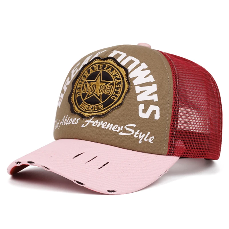 2025 الإبداعية الجديدة الخماسي NO68 قبعة بيسبول مطرزة في الهواء الطلق الترفيه اليومي الديكور الهيب هوب قبعة للجنسين ظلة صافي قبعة