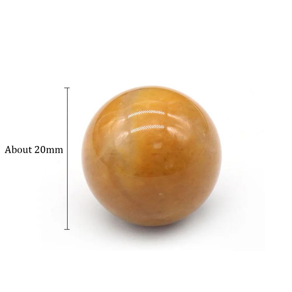 1pc Non-porous 20mm Round Ball Natural Stone Amethyst Agate Crystal Rose Quartz Beads for Jewelry Making Supplies DIY Accessory