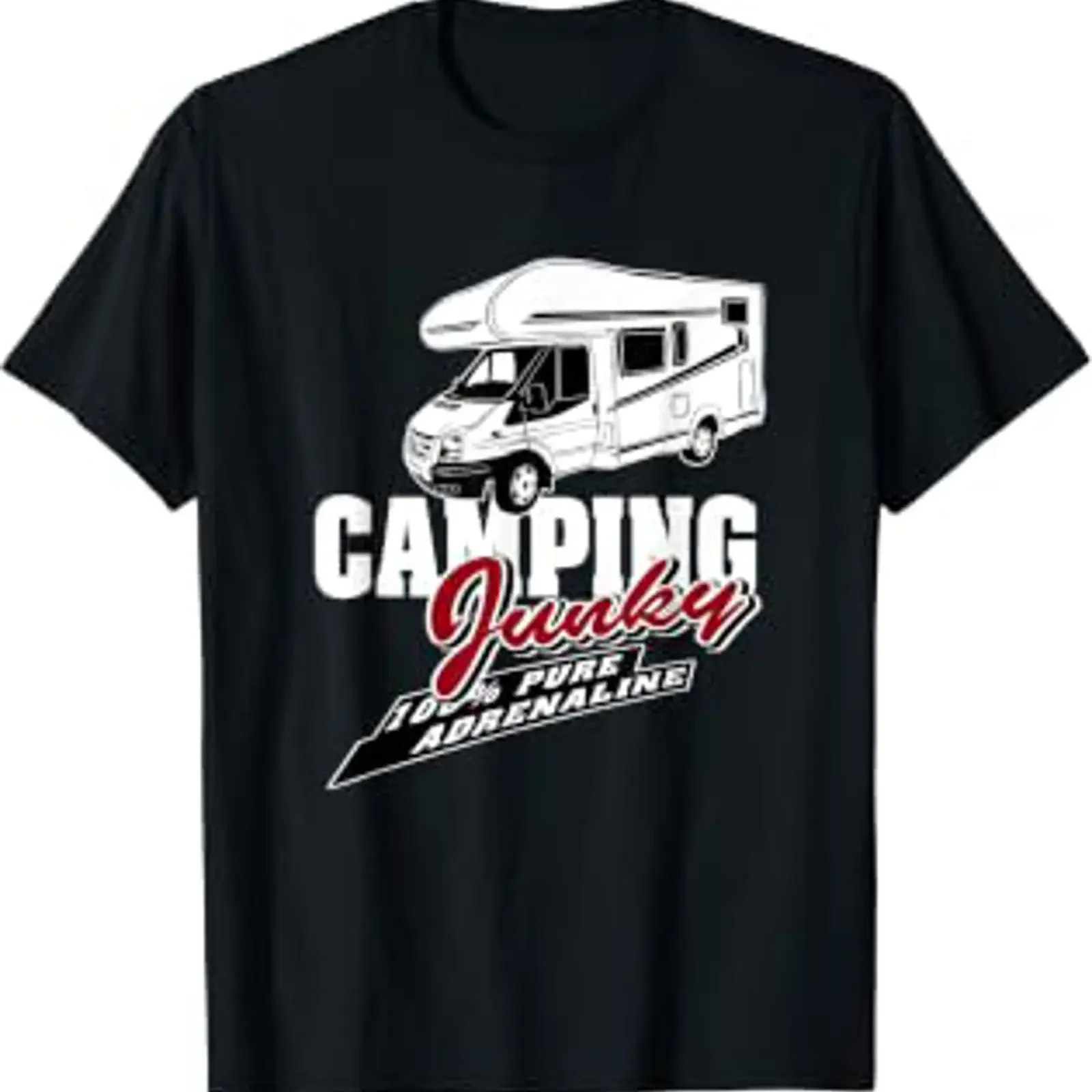 Caravan Camping T Shirt vintage Washed Soft graphic homme Unisex Breathable fashion Comfortable streetwear designer clothes