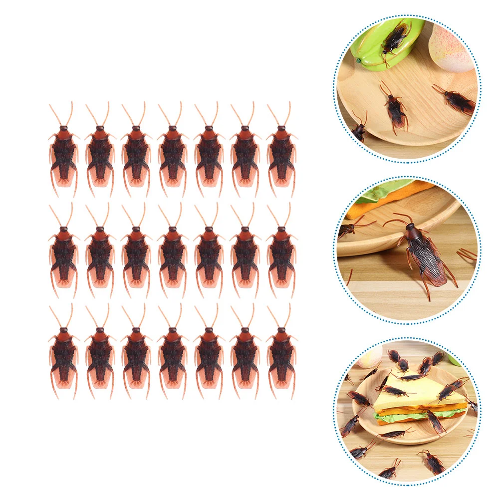 

100/120Pcs Fake Novelty Roaches Bugs Realistic Looking Insects for Halloween Fools'Day Trick Party Game Realistic