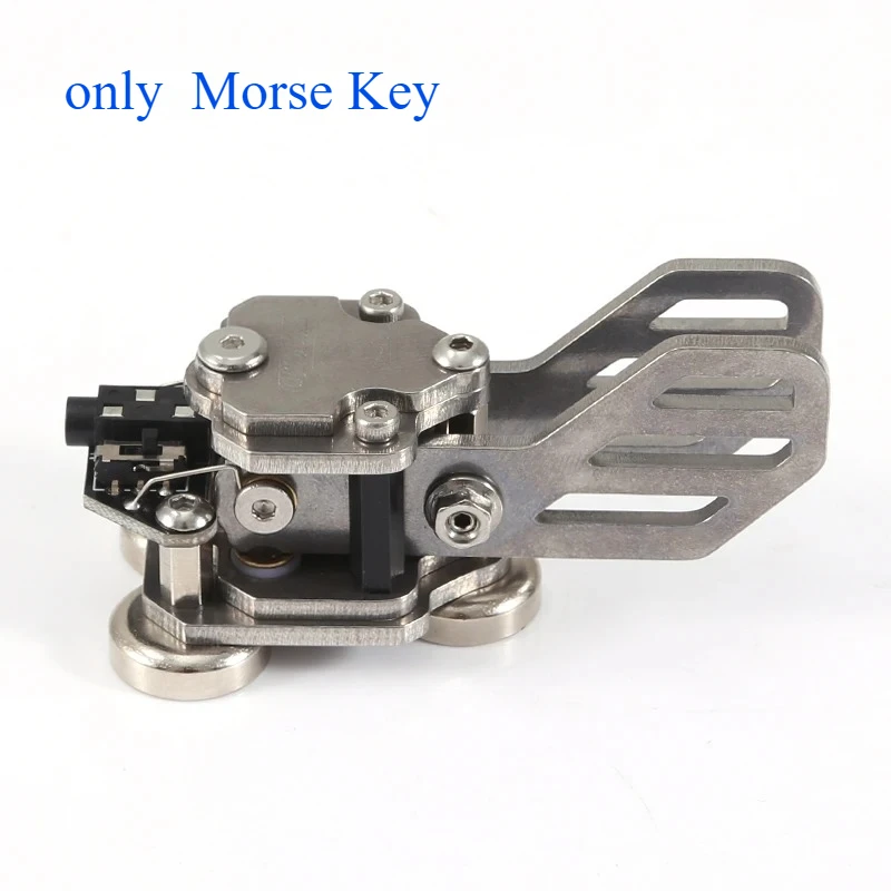 HAMCUBE Morse Trainer RVS CW Morse Key Draagbare Telegraph Key Paddle Key Magnetische basis - afbeelding 1