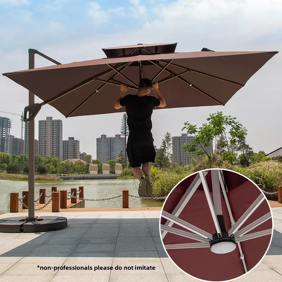 

Parasol courtyard umbrella terrace balcony open-air stall big sun umbrella shed villa flower