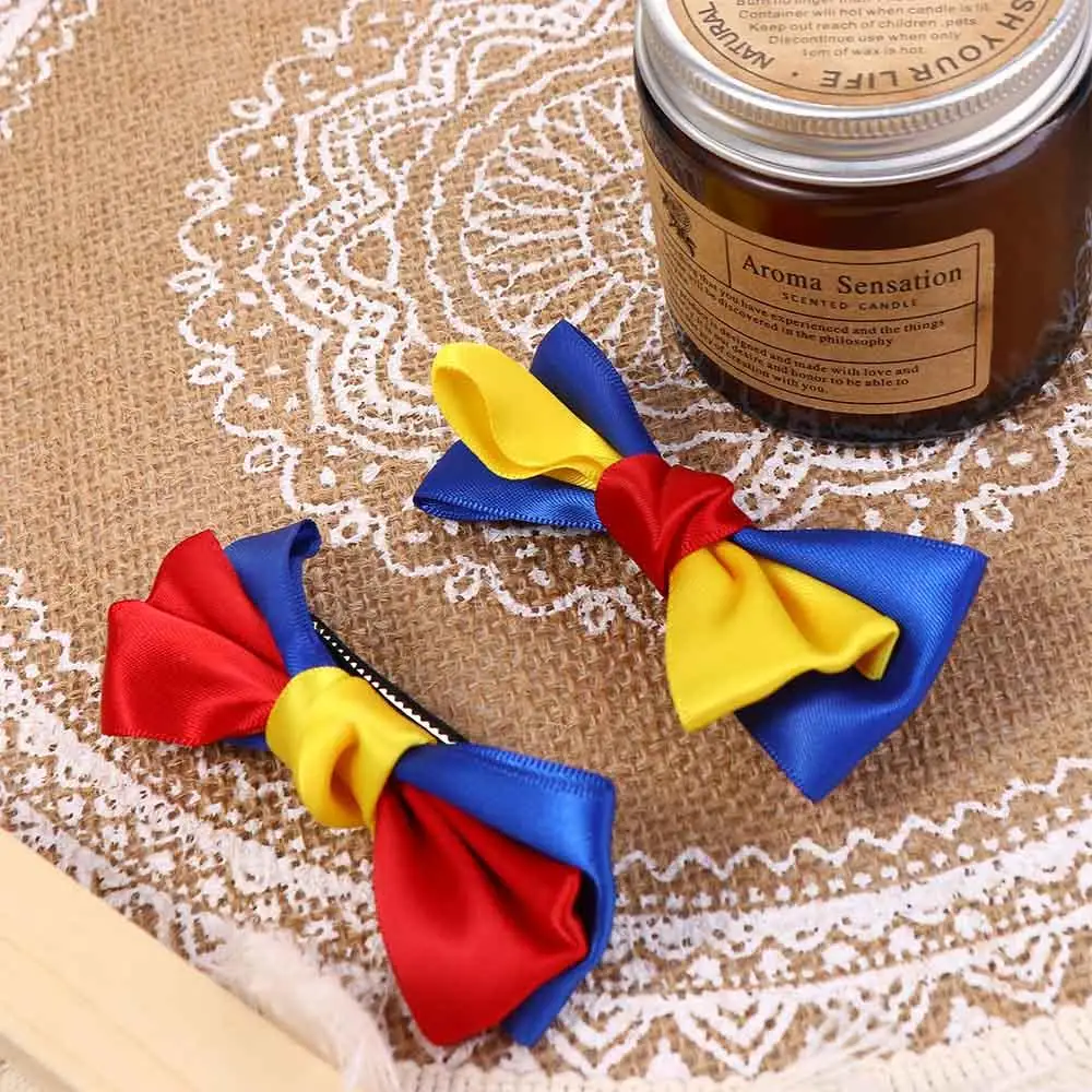 Cute Hair Accessories Snow White Princess Bow Ribbon Blue Yellow Red Headwear Bow Hair Clips Hairpins Korean Style Barrette