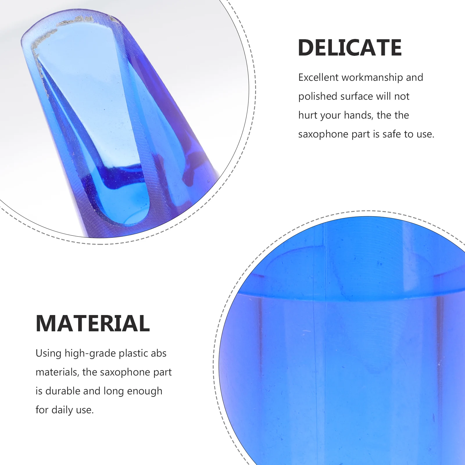 

Saxophone Mouthpiece Transparent Tenor Accessories Alto Mute Abs for Professionals Scratch-free