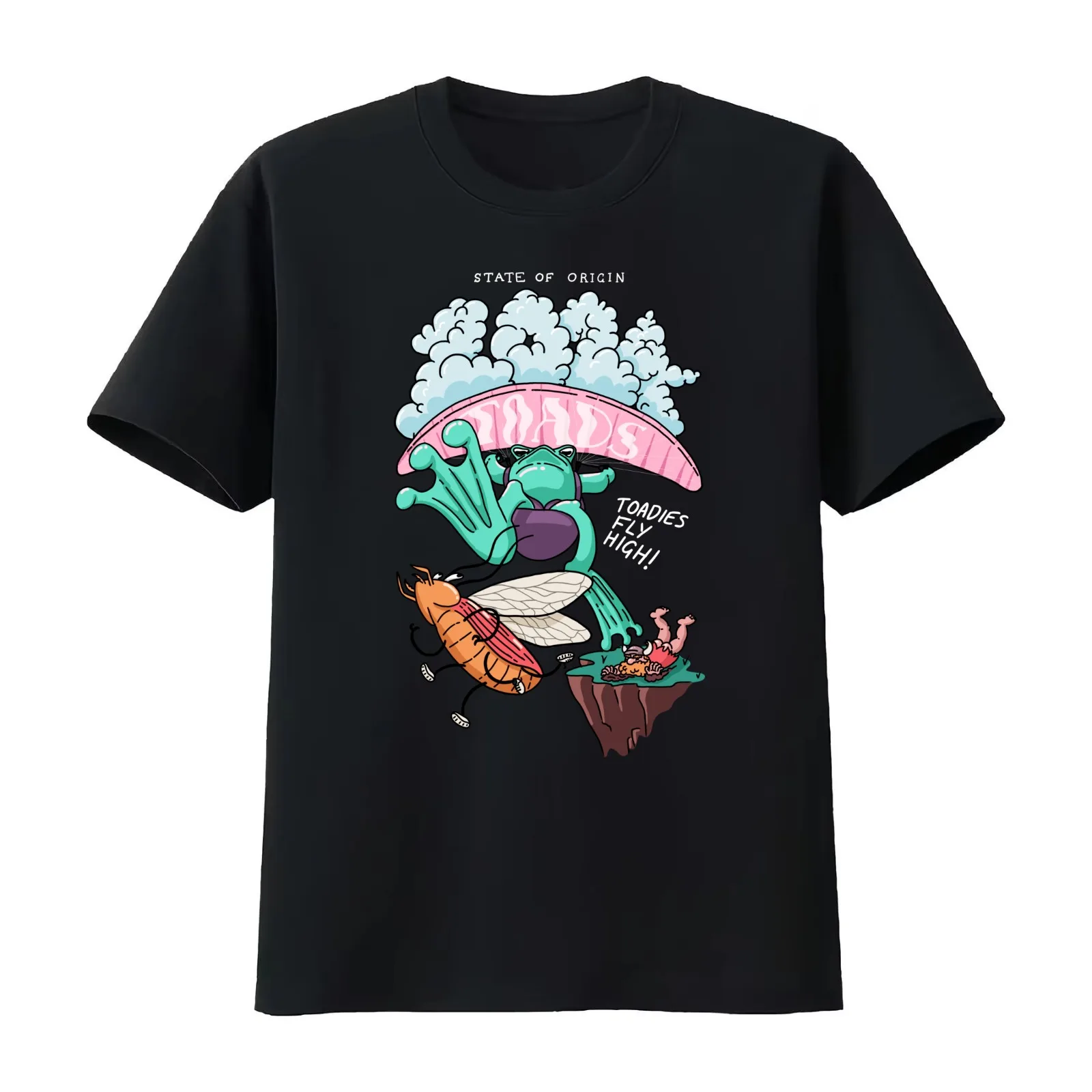 2024 Queensland Cane Toads - Paragliding State of Origin T-Shirt Summer Casual Cotton Tee Oversized Streetwear Tops