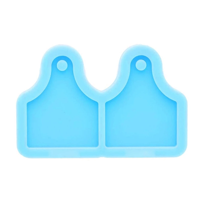 

Blue Shiny Earrings Pendant Keychain Silicone Mold for Valentine Gift Craft